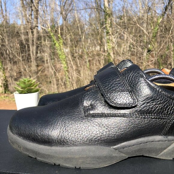 Dr. Comfort William Comfort Shoe Single Strap Black Leather MENS Size 11 Wide - Picture 2 of 10